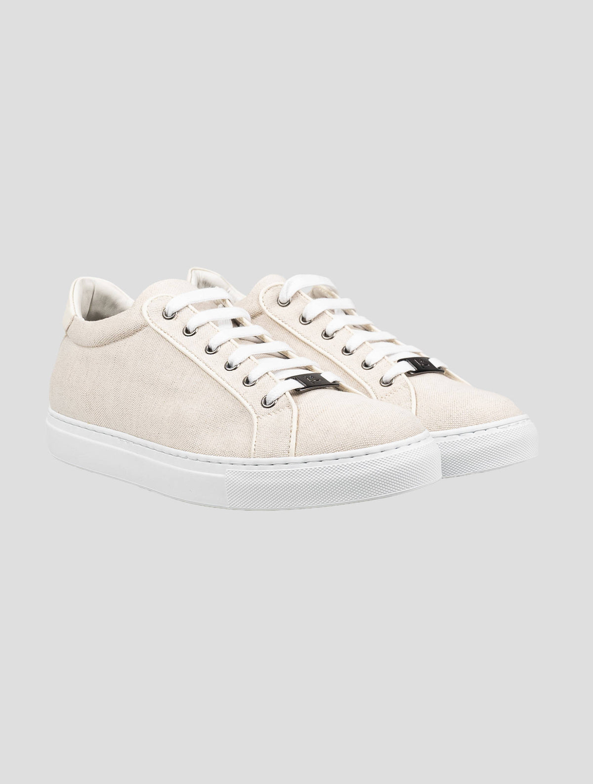 Isaia Beige Linen Cotton Shoes 1