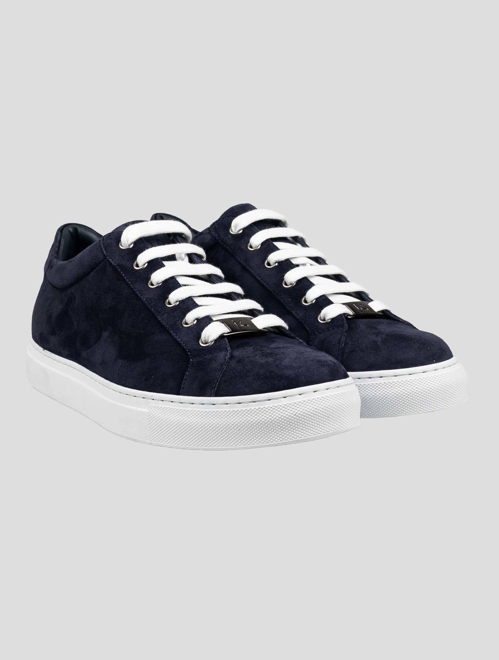 Isaia Blue Leather Suede Shoes 1
