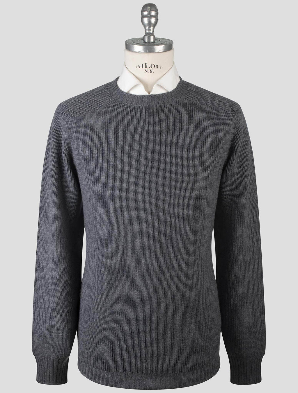 Gran Sasso Gray Virgin Wool Sweater Crewneck
