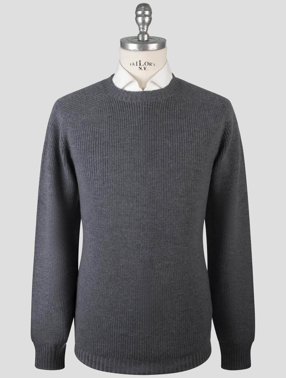 Gran Sasso Gray Virgin Wool Sweater Crewneck