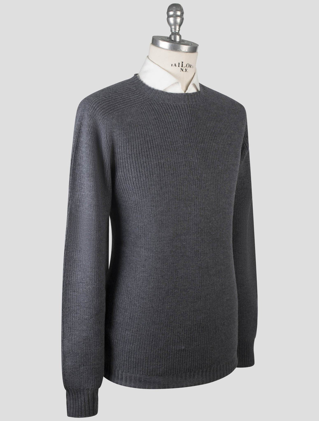 Gran Sasso Gran Sasso Gray Virgin Wool Sweater Crewneck Gray 001