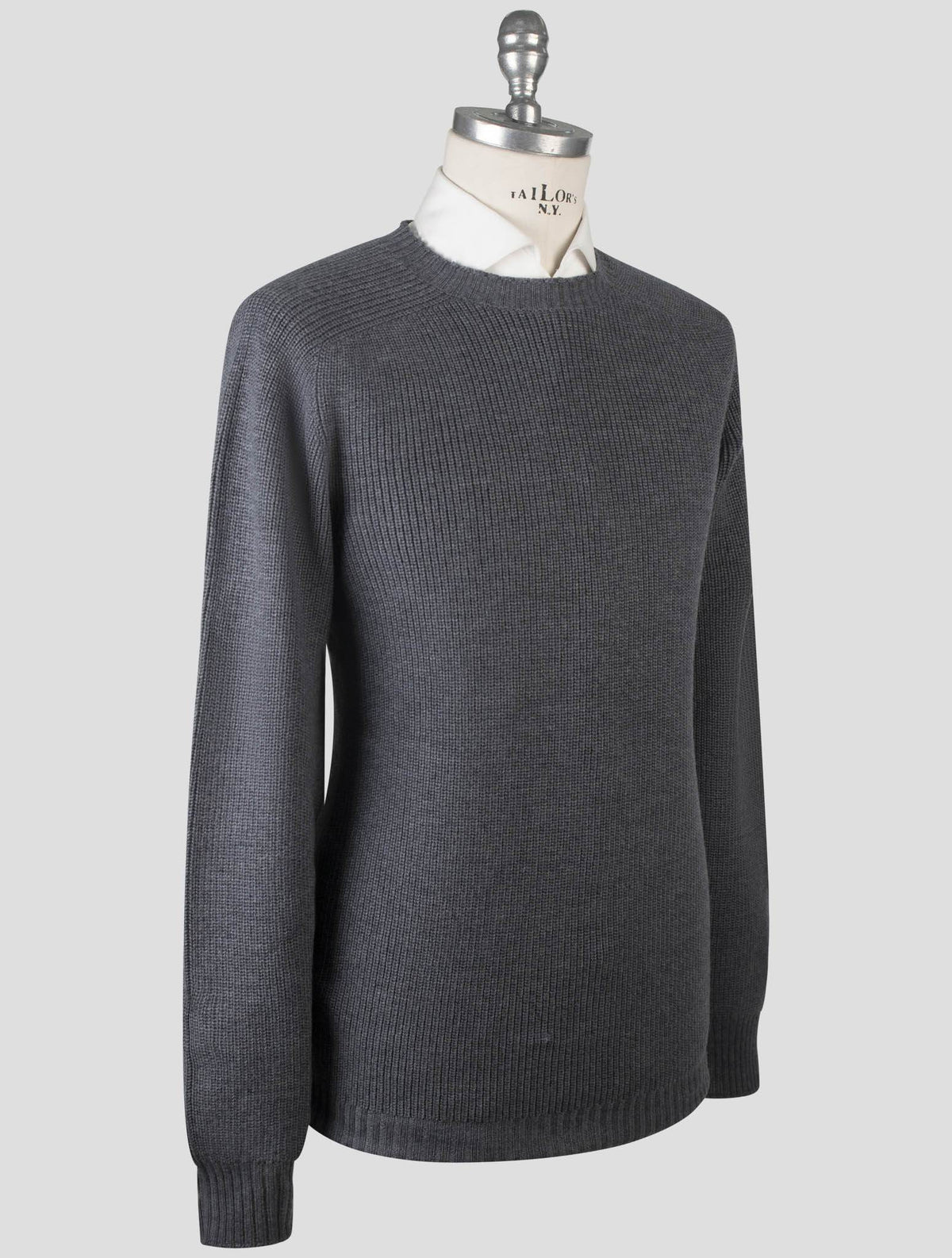 Gran Sasso Gran Sasso Gray Virgin Wool Sweater Crewneck Gray 001
