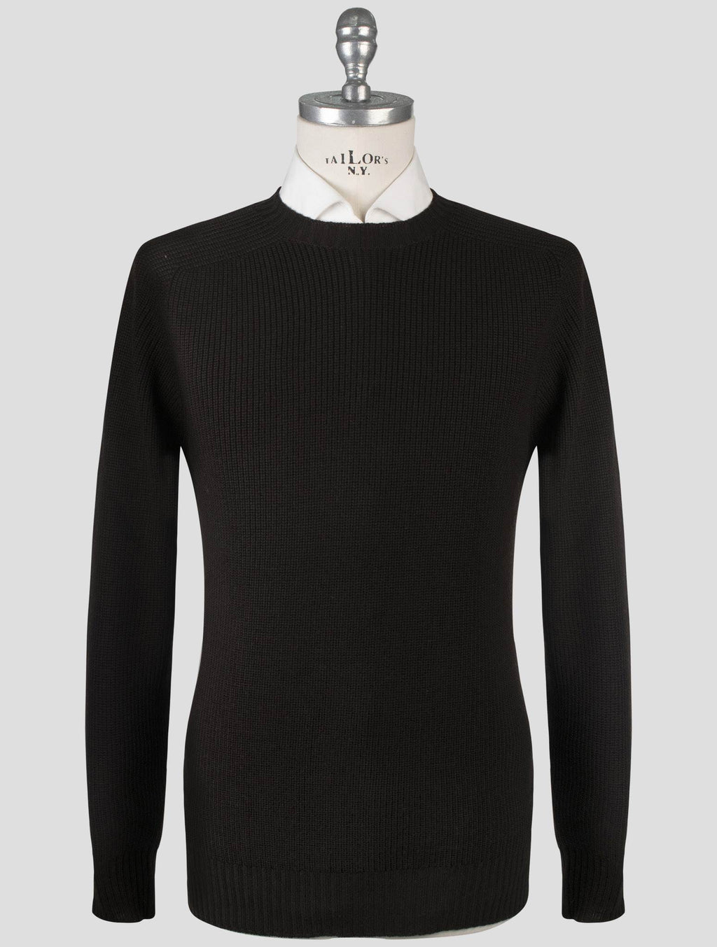Gran Sasso Brown Virgin Wool Sweater Crewneck