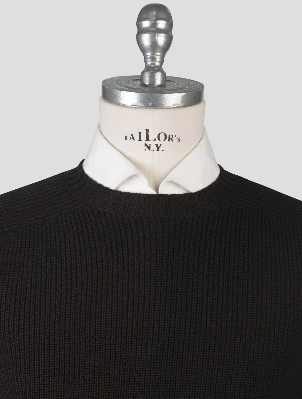 Gran Sasso Brown Virgin Wool Sweater Crewneck