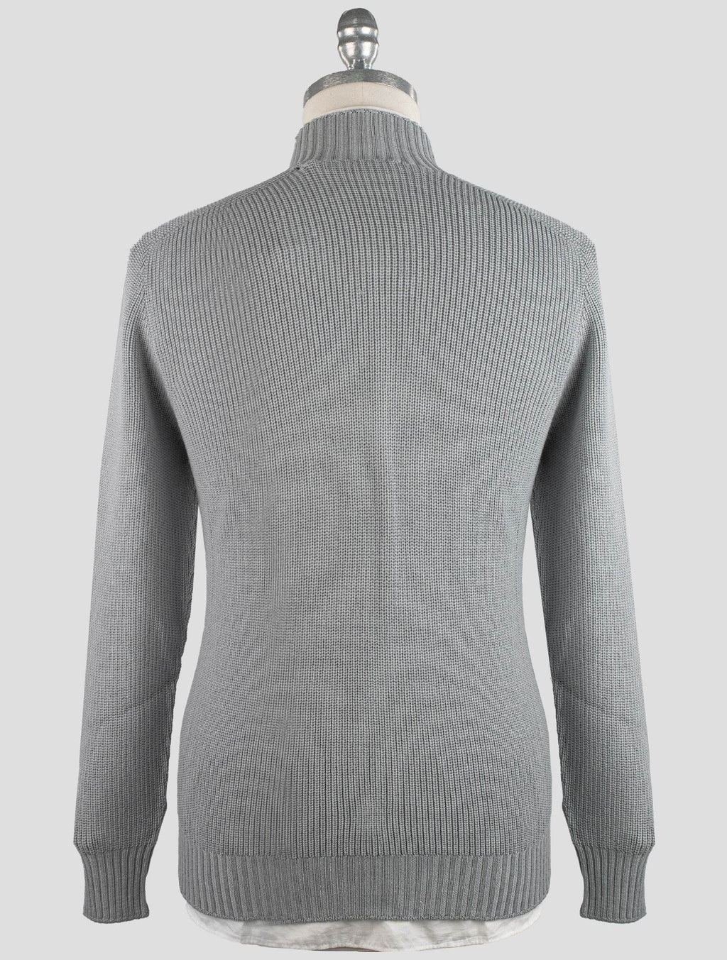 Gran Sasso Gray Virgin Wool Sweater Half Neck