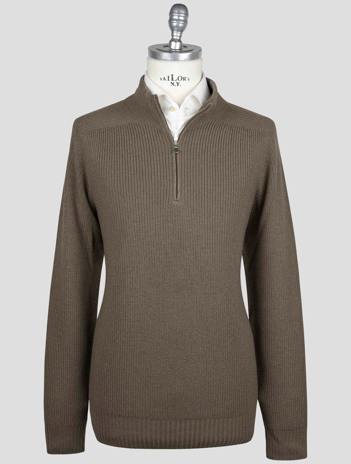 Gran Sasso Gran Sasso Green Virgin Wool Sweater Half Zip Green 000