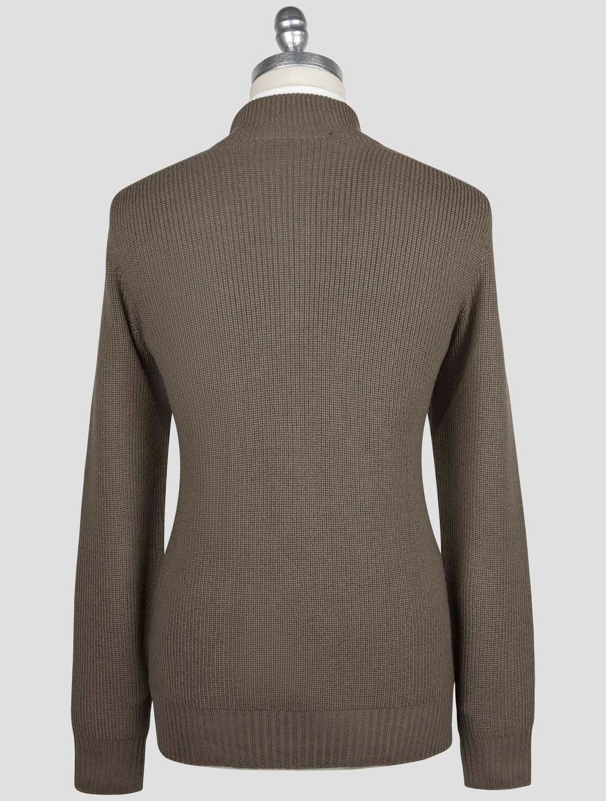 Gran Sasso Green Virgin Wool Sweater Half Zip