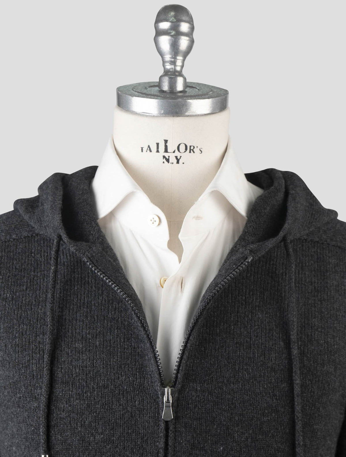 Gran Sasso Green Virgin Wool Sweater Full Zip