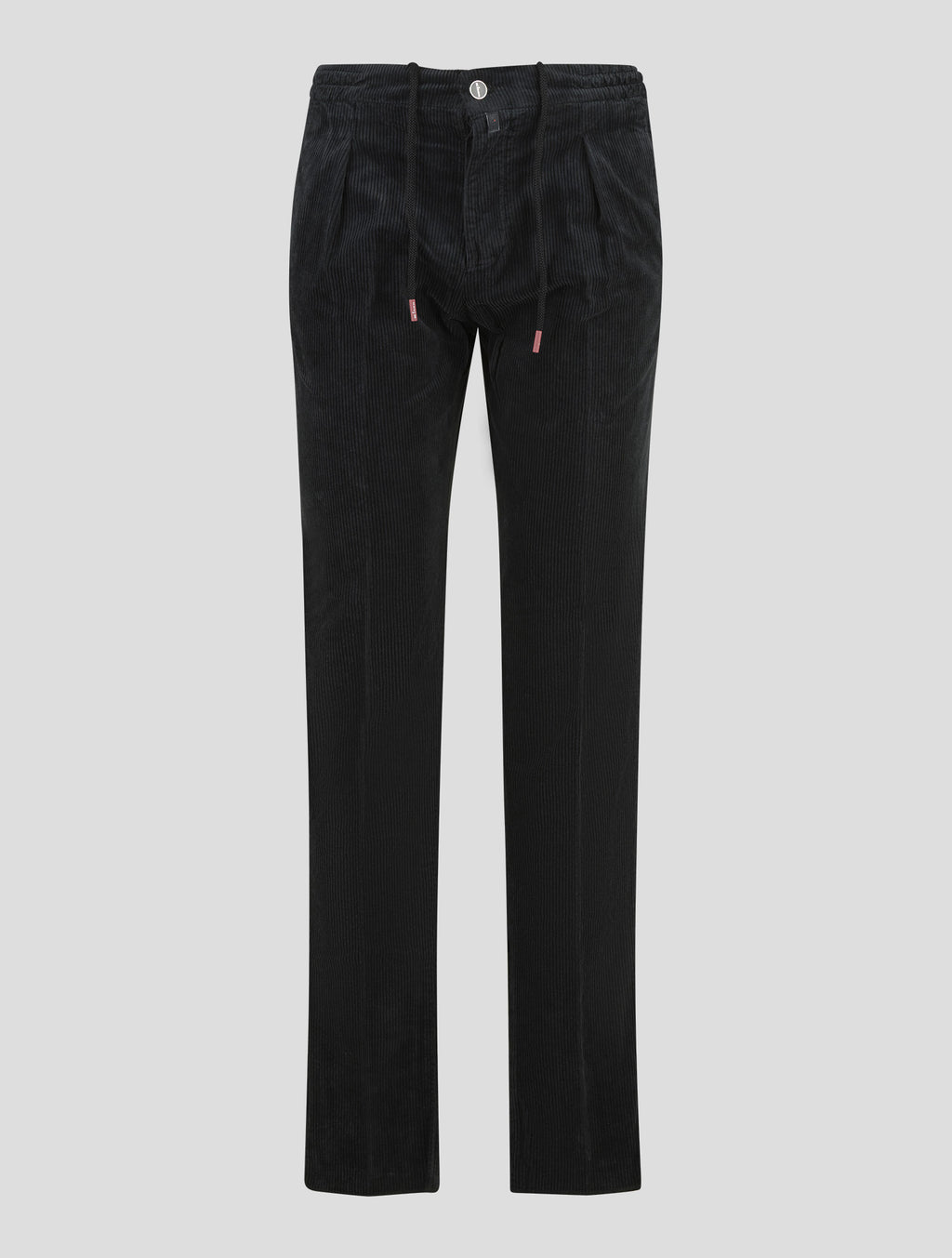 Kiton Black Cotton Cashmere Ea Velvet Pants