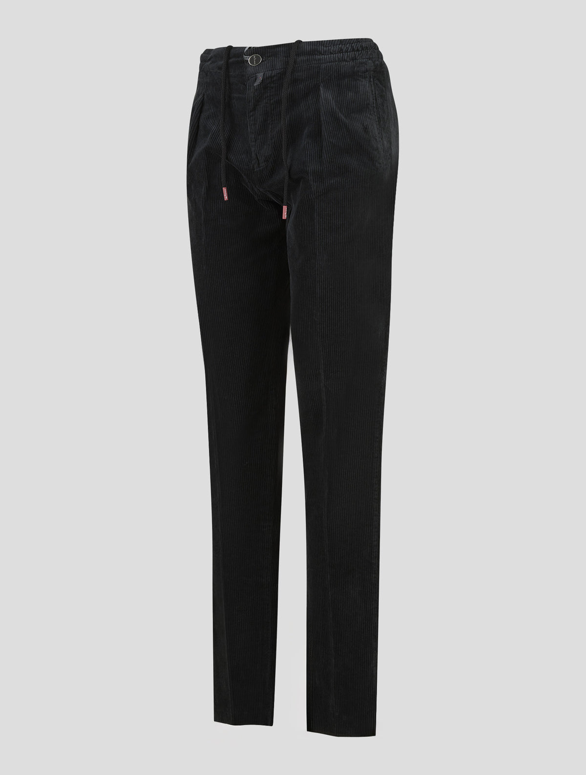Kiton Black Cotton Cashmere Ea Velvet Pants