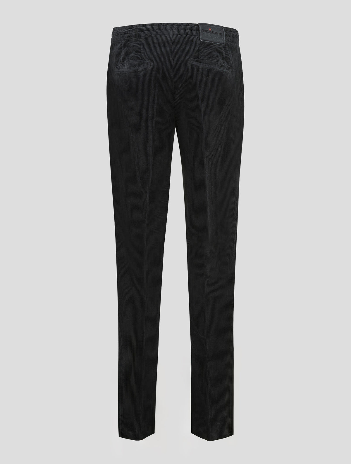 Kiton Black Cotton Cashmere Ea Velvet Pants