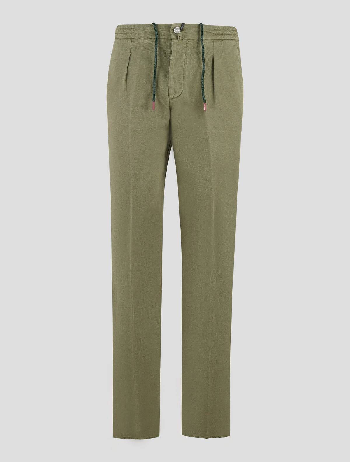 Kiton Green Lyocell Cotton Ea Pants