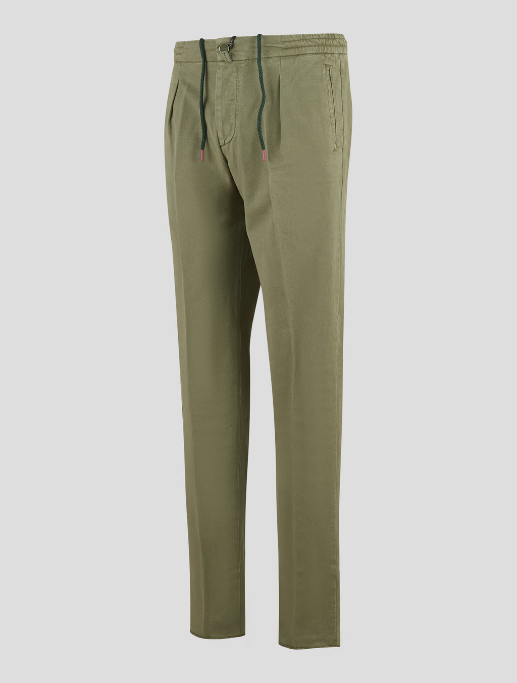 Kiton Green Lyocell Cotton Ea Pants