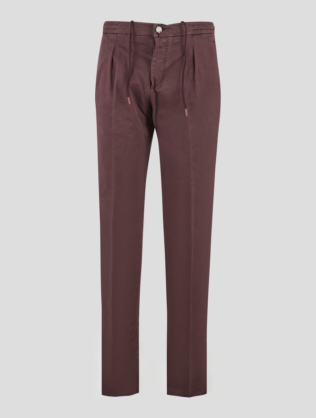 Kiton Burgundy Lyocell Cotton Ea Pants