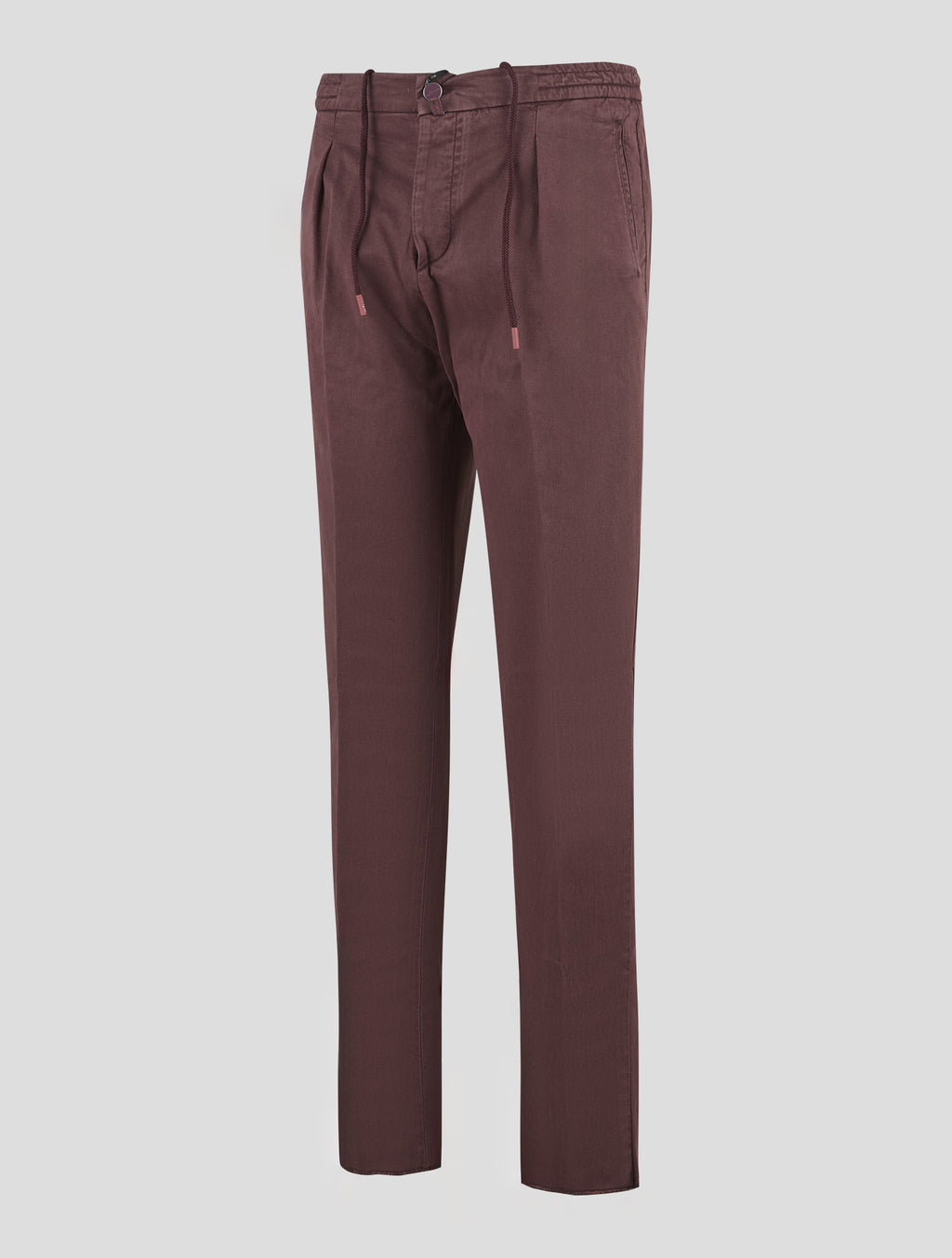 Kiton Burgundy Lyocell Cotton Ea Pants