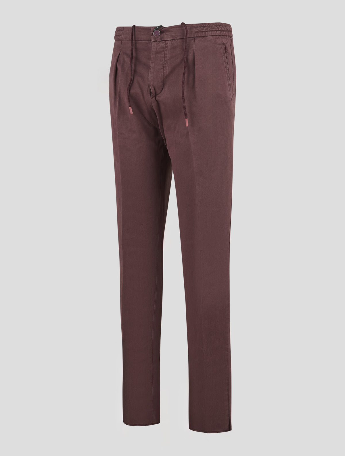 Kiton Burgundy Lyocell Cotton Ea Pants