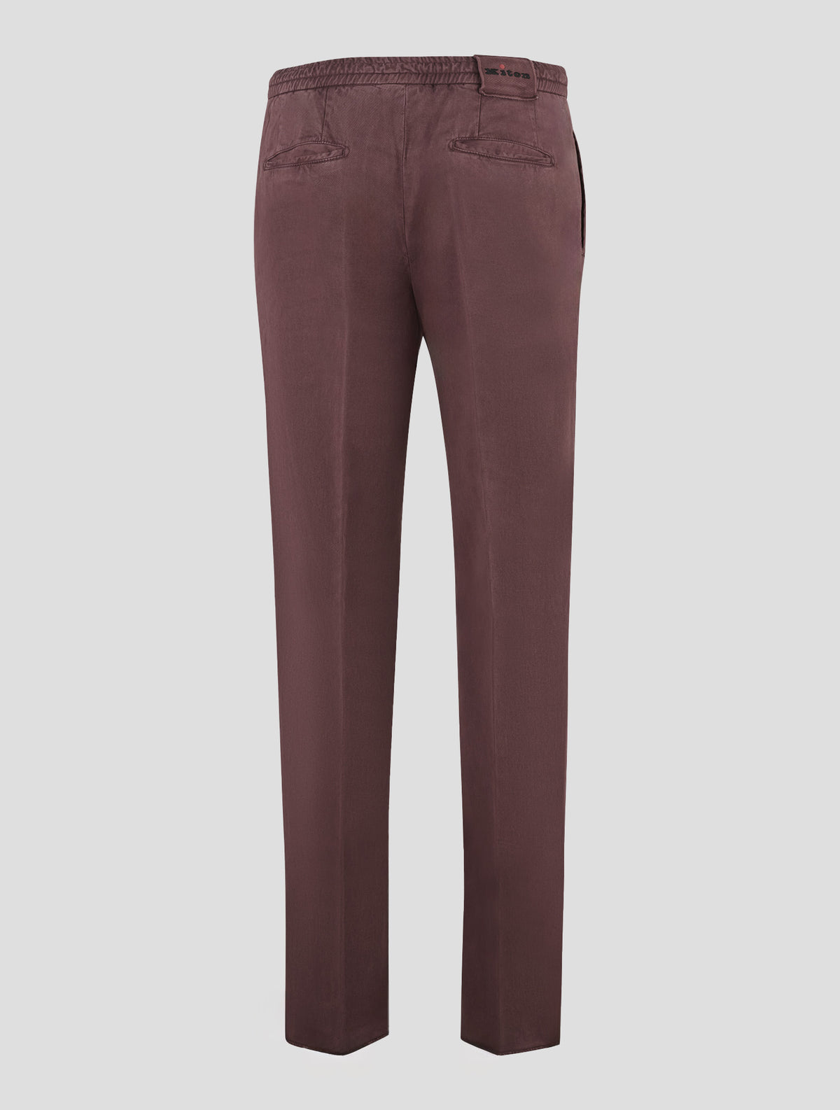 Kiton Burgundy Lyocell Cotton Ea Pants