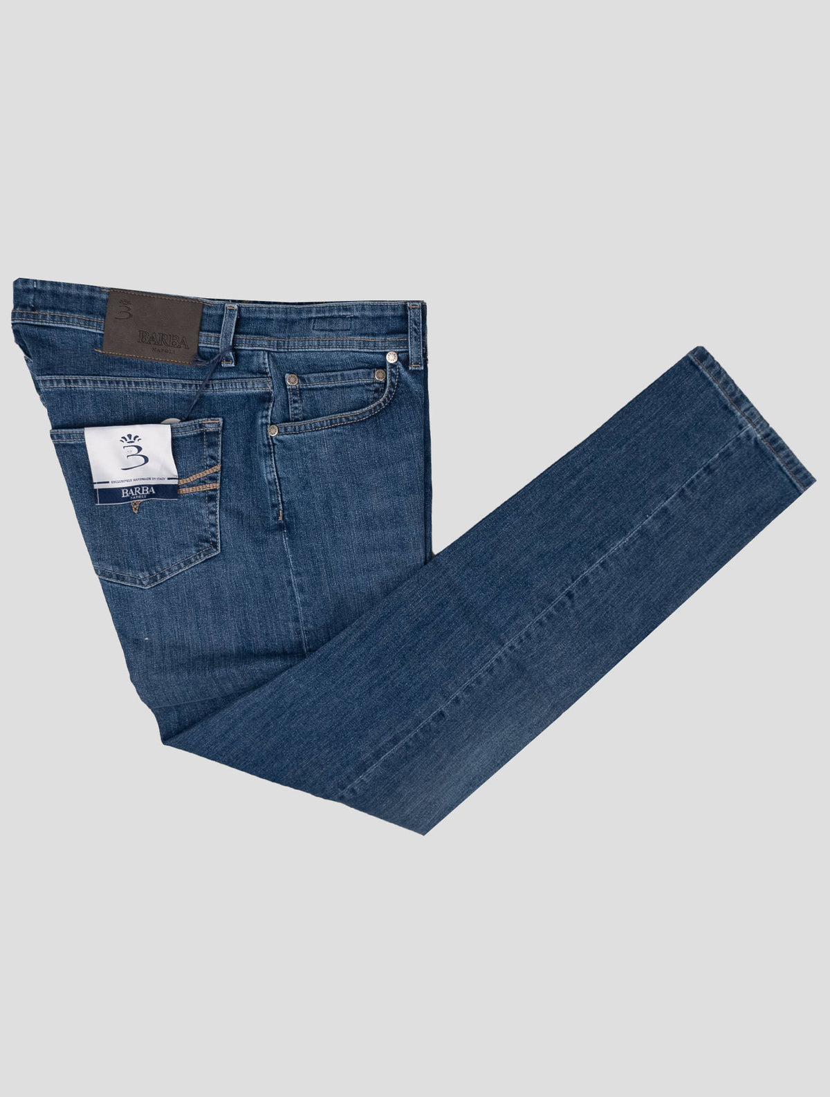 Barba Napoli Blue Cotton Ea Jeans BJY1 1