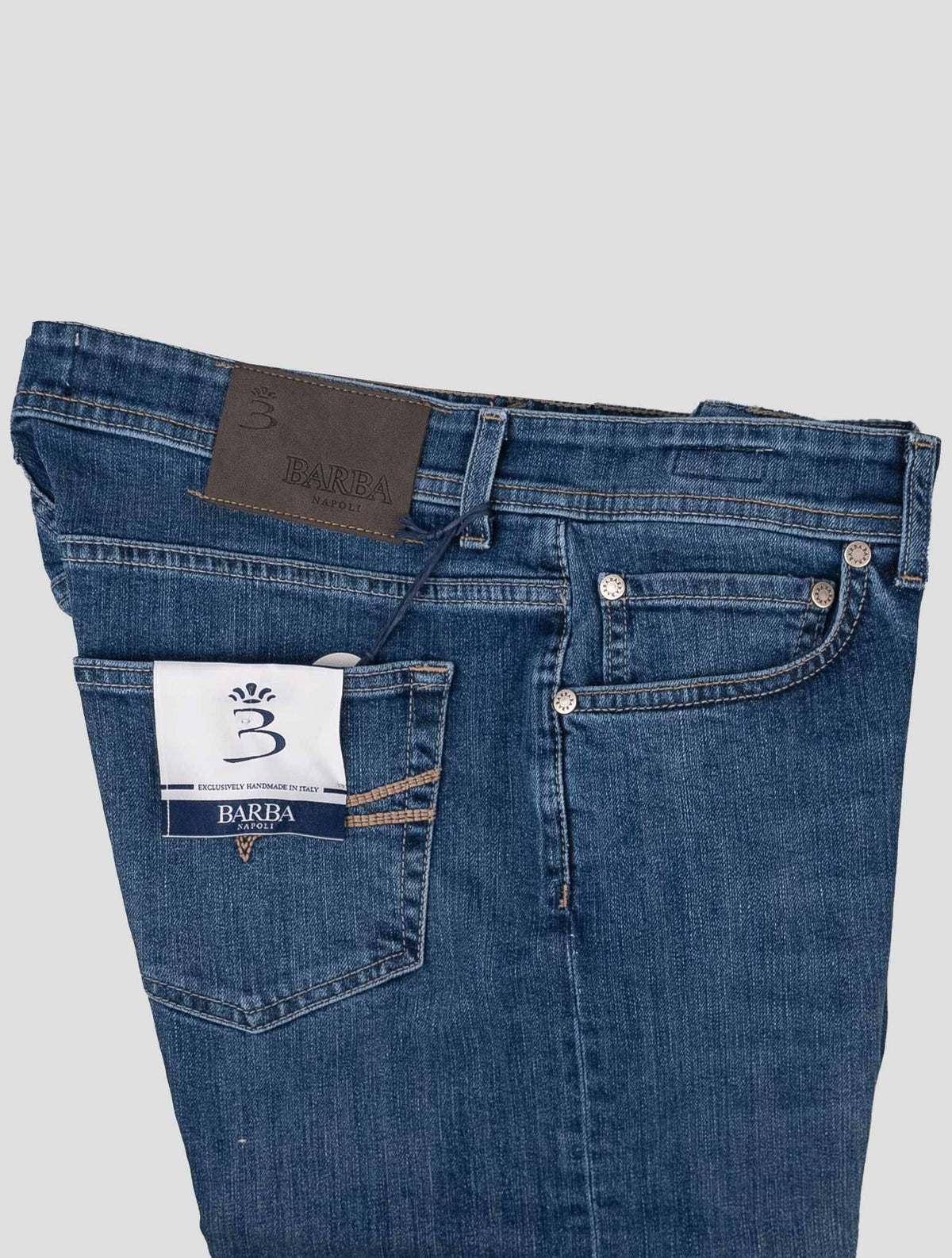 Barba Napoli Blue Cotton Ea Jeans BJY1 4