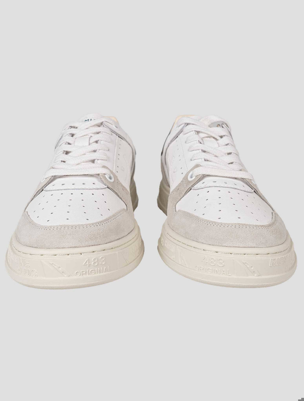 Premiata White Leather Sneakers 2