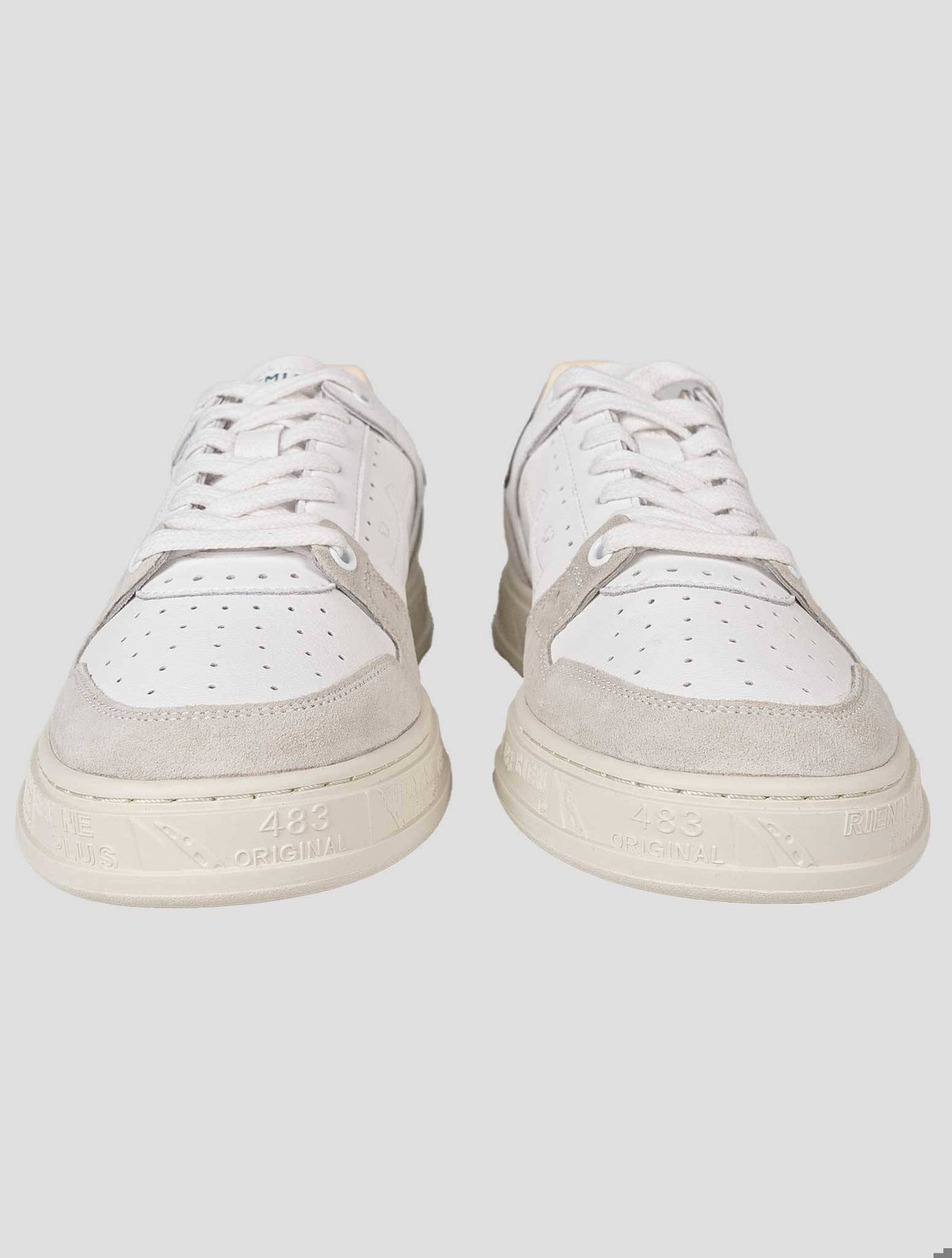 Premiata White Leather Sneakers 2