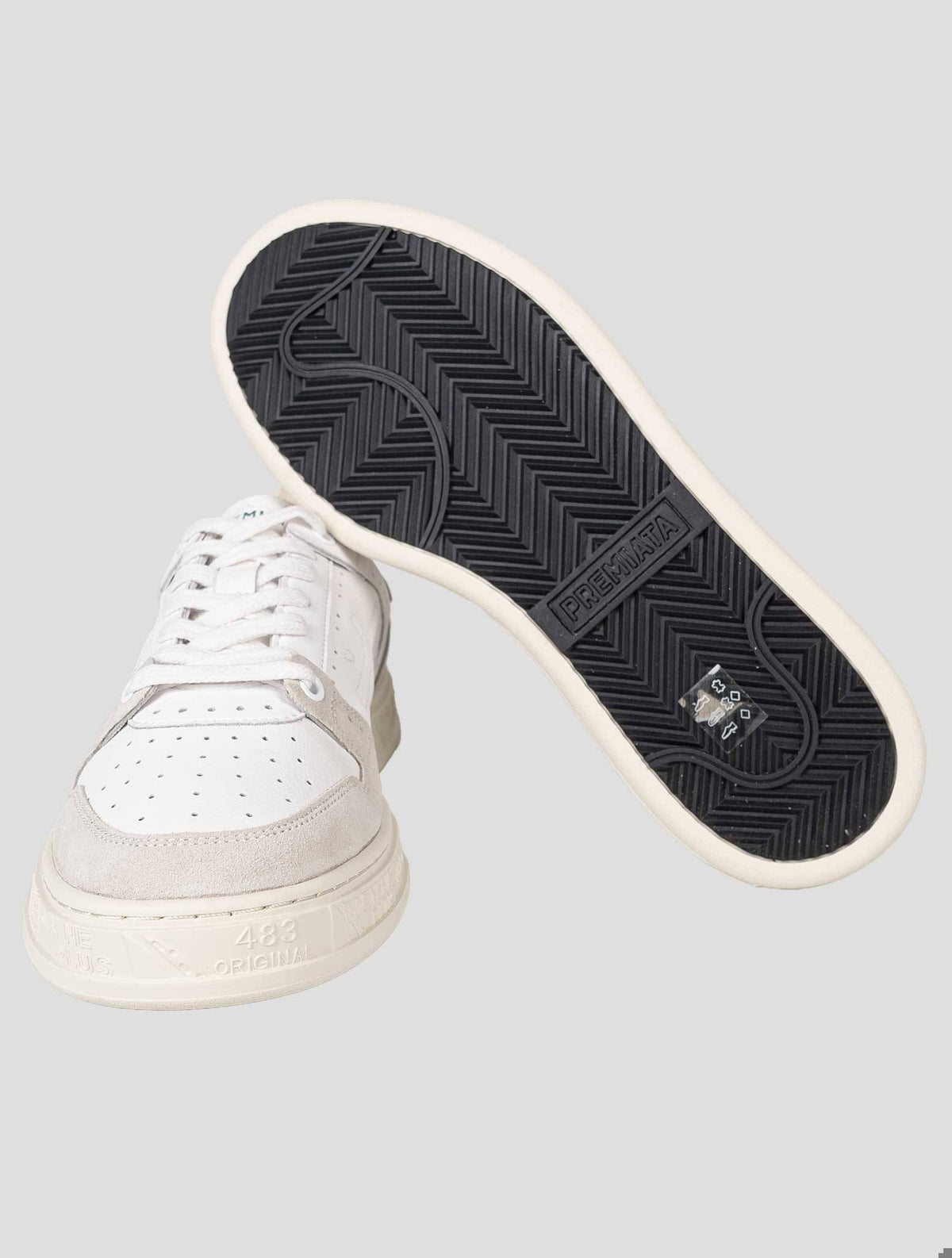 Premiata White Leather Sneakers 3