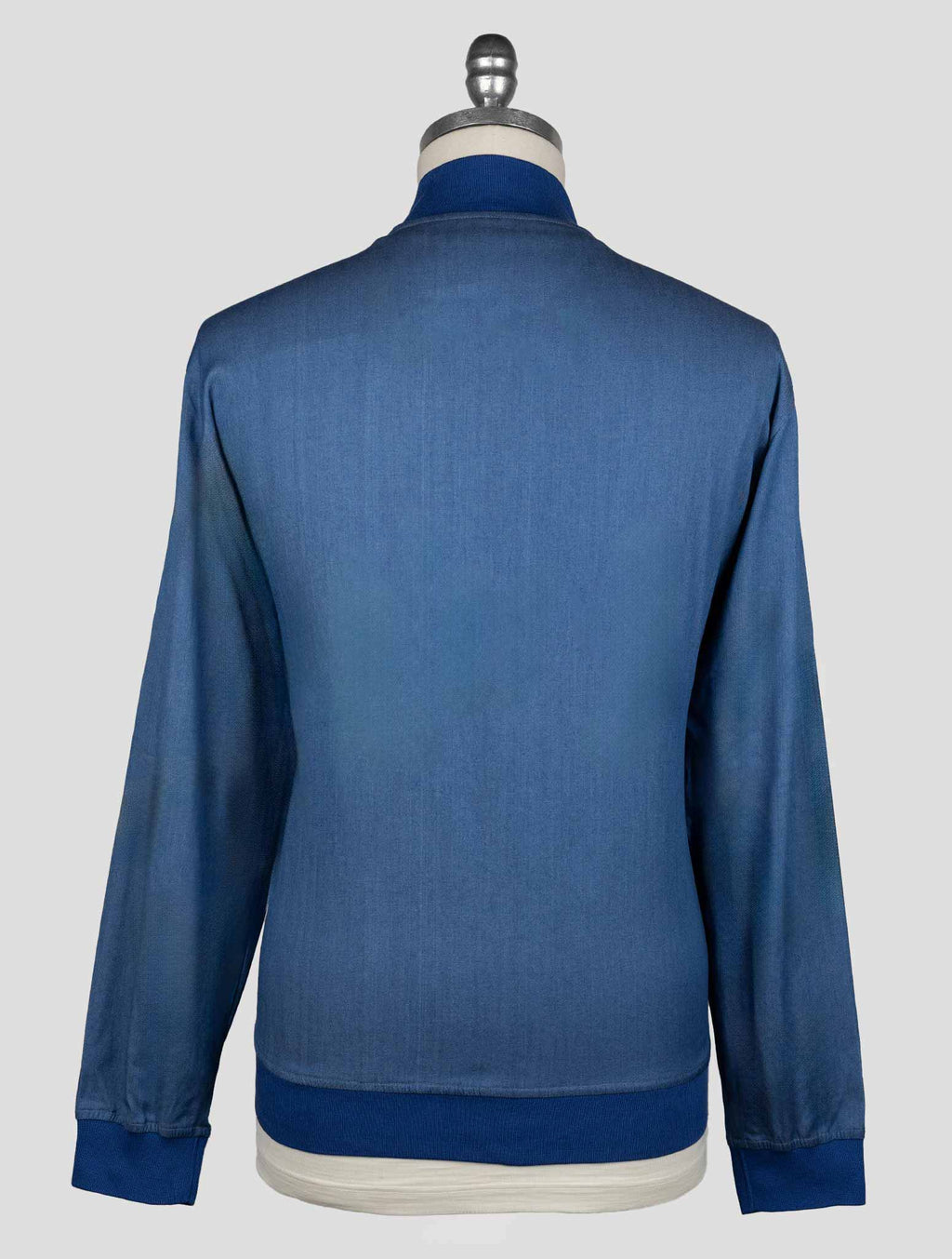 Kiton Light Blue Cotton Ea Coat KCZ24 6