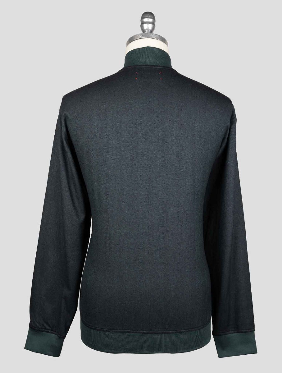 Kiton Dark Green Cotton Lyocell Coat B-ONE KCZ26 4
