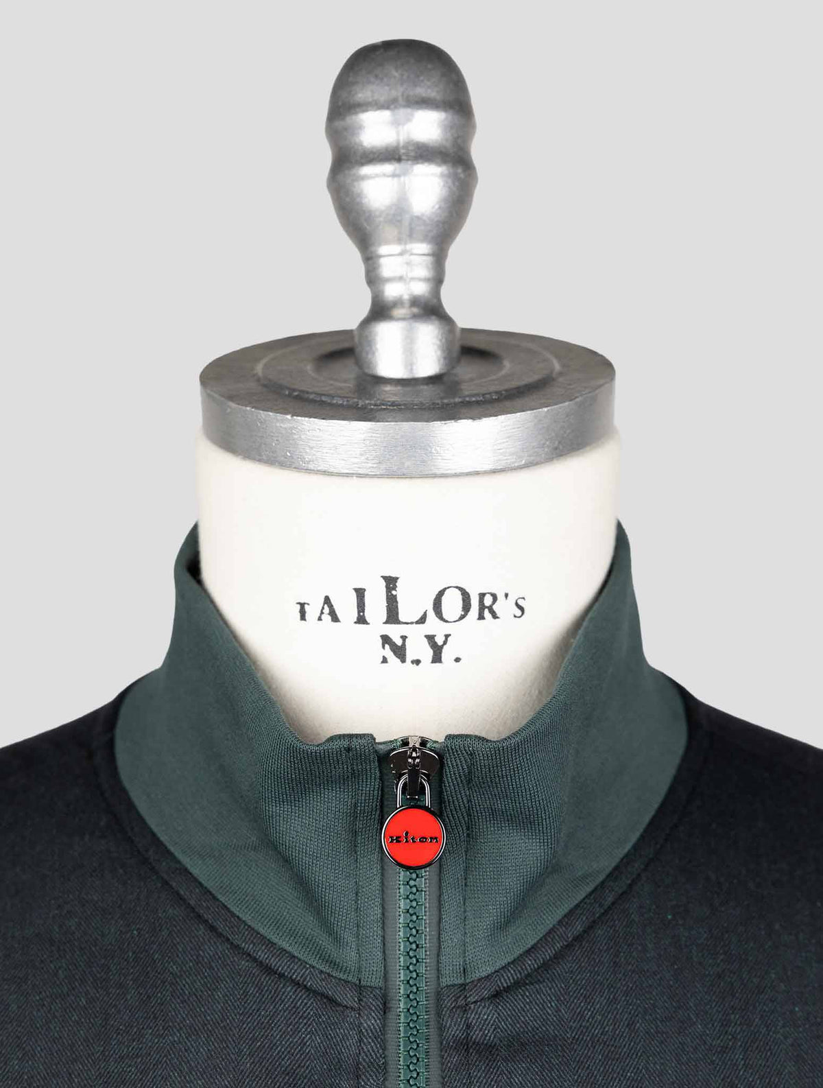 Kiton Dark Green Cotton Lyocell Coat B-ONE KCZ26 6