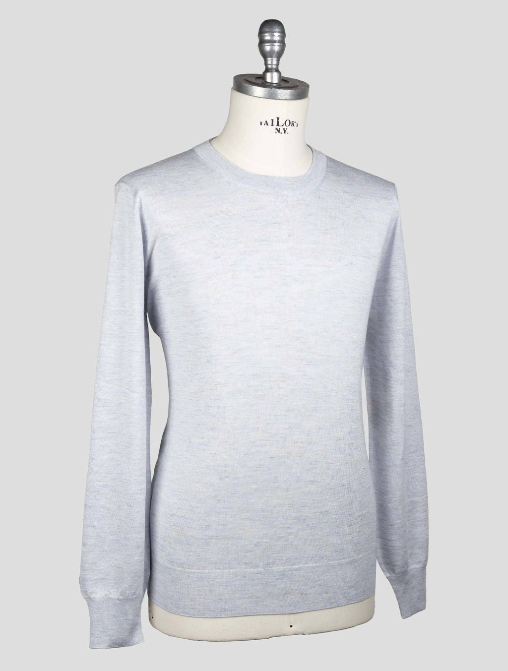 Brunello Cucinelli Gray Cashmere Silk Linen Sweater Crewneck CMZ7 2
