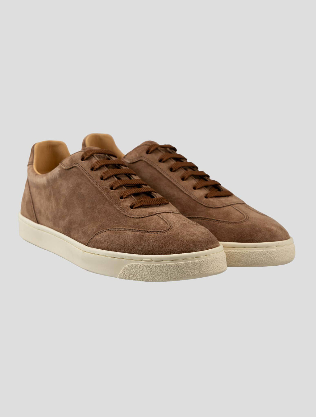 Brunello Cucinelli Brown Leather Suede Sneakers CSZ1 1