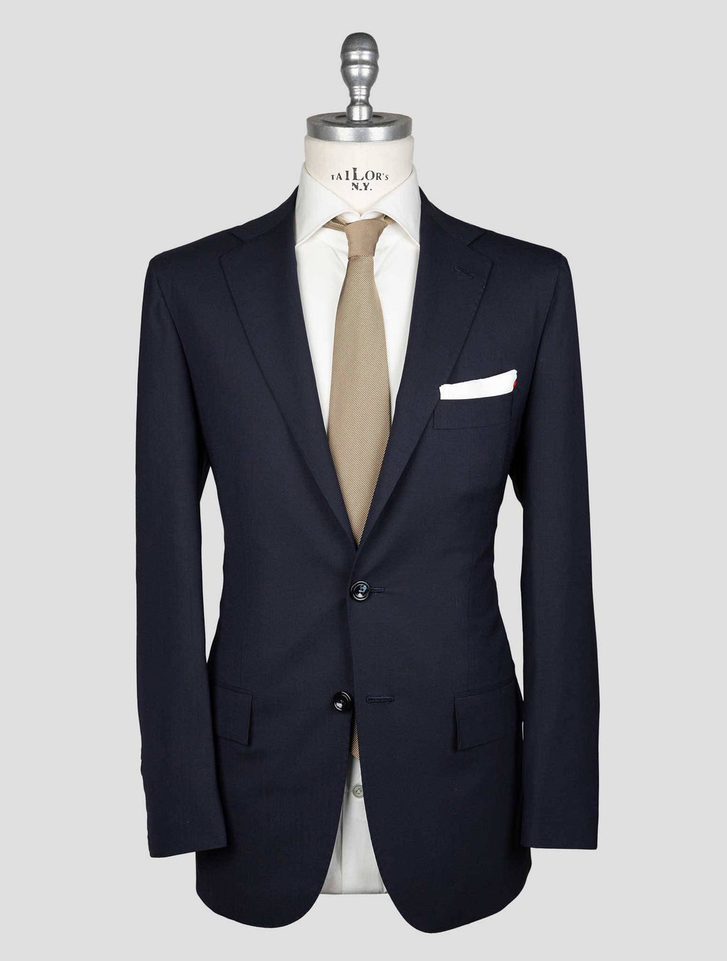 Kiton Blue Virgin Wool Suit Natural Strech 1