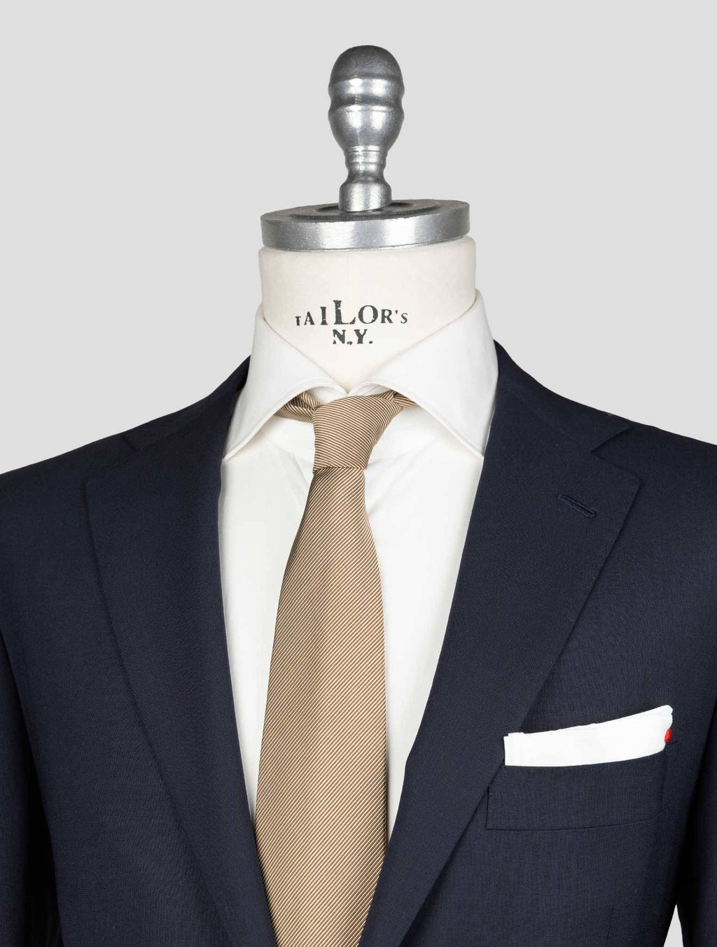 Kiton Blue Virgin Wool Suit Natural Strech 6