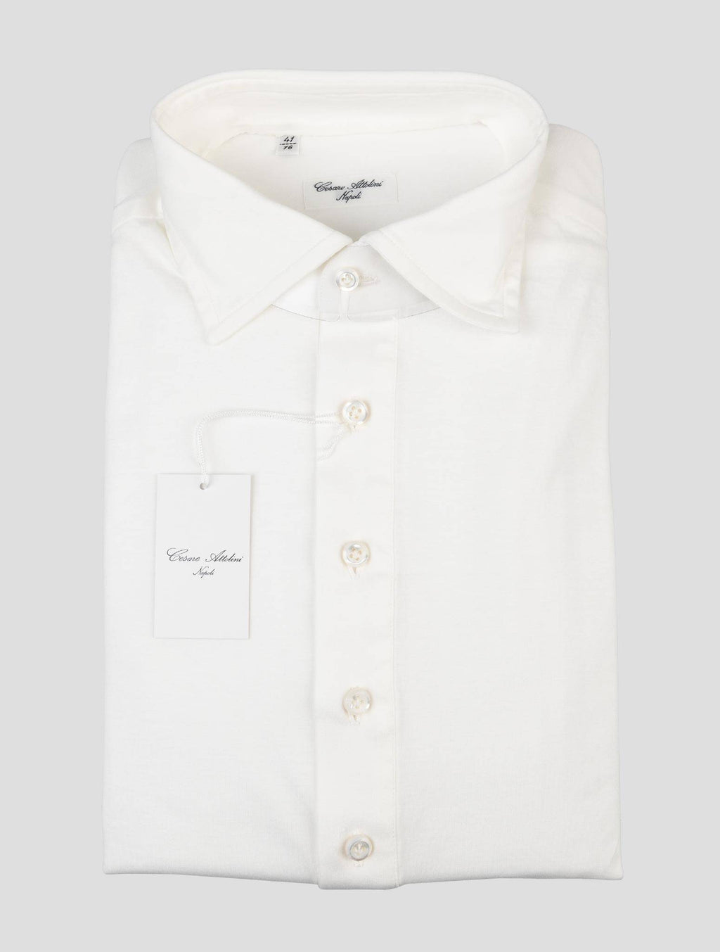 Cesare Attolini White Cotton Sweater Polo ASHZ3 1