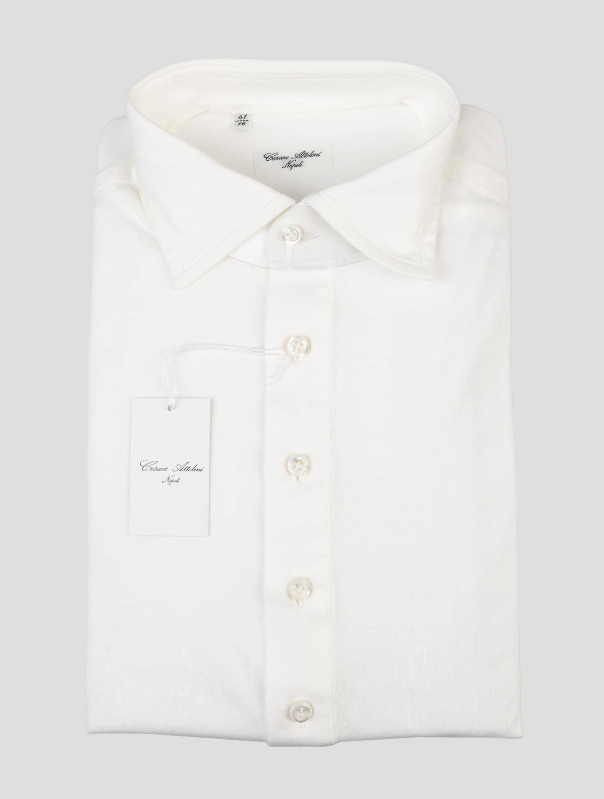 Cesare Attolini White Cotton Sweater Polo ASHZ3 1