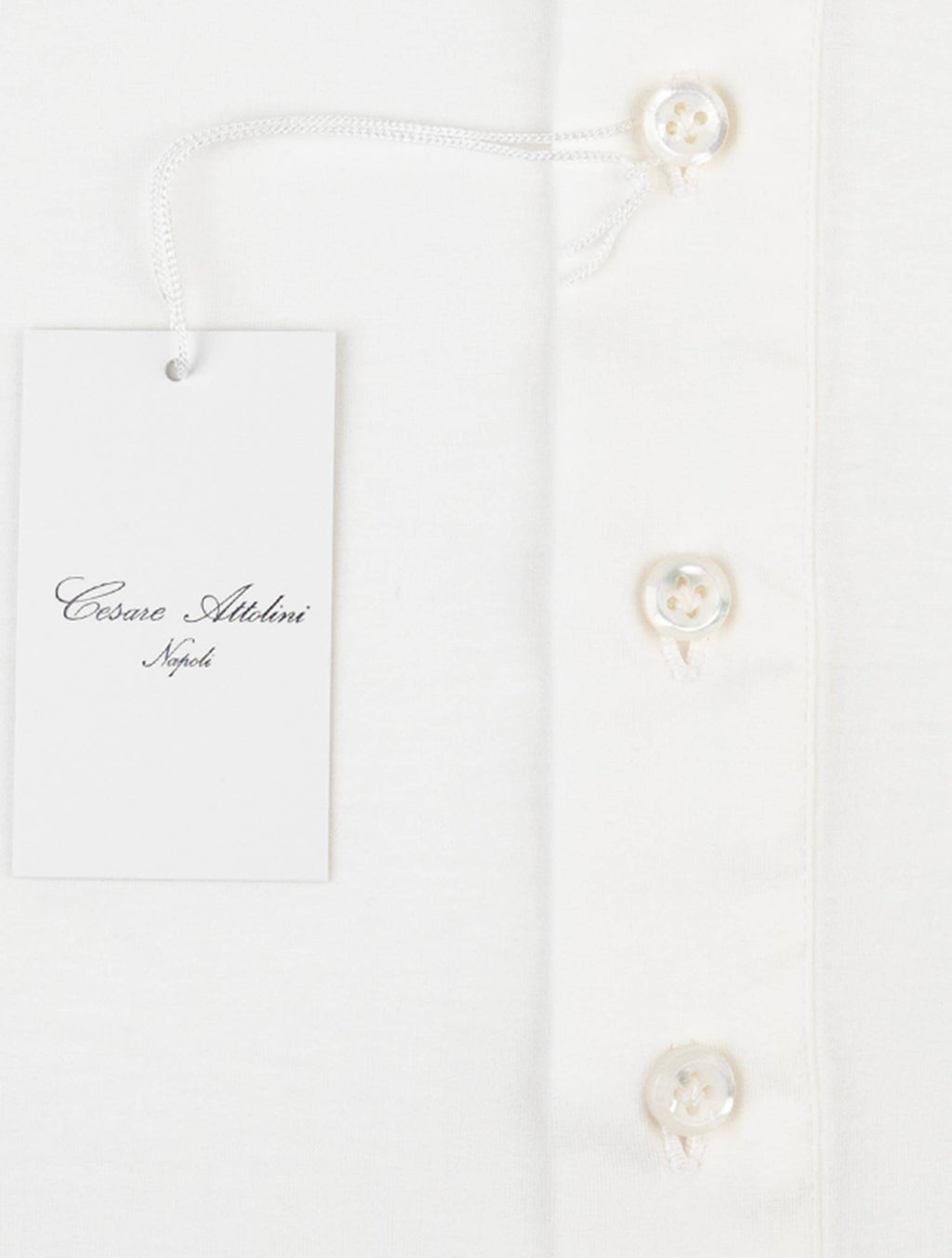 Cesare Attolini White Cotton Sweater Polo ASHZ3 3