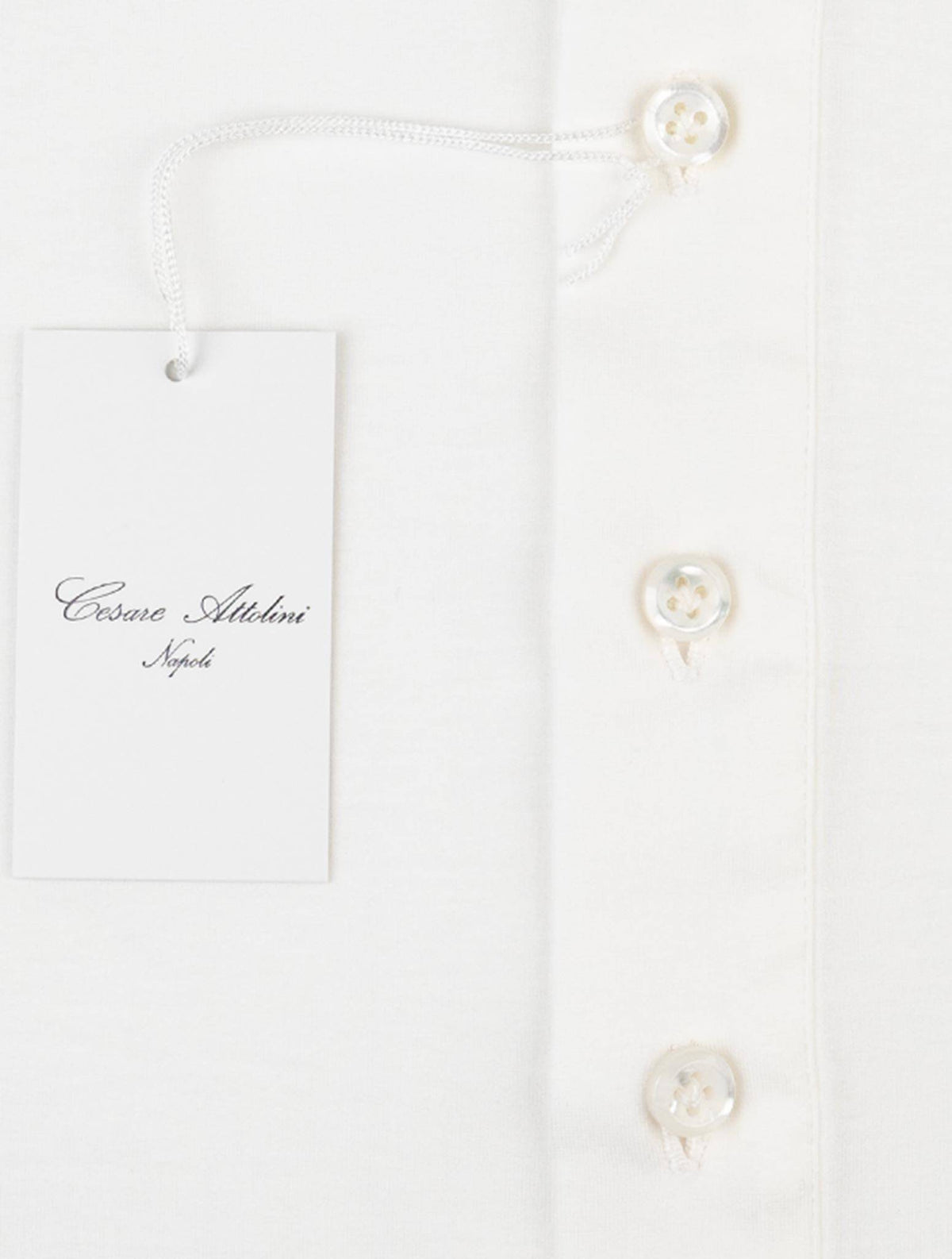 Cesare Attolini White Cotton Sweater Polo ASHZ3 3