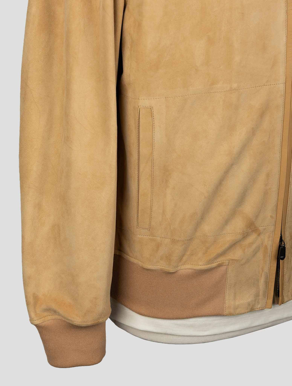 Cesare Attolini Brown Leather Suede Coat 6