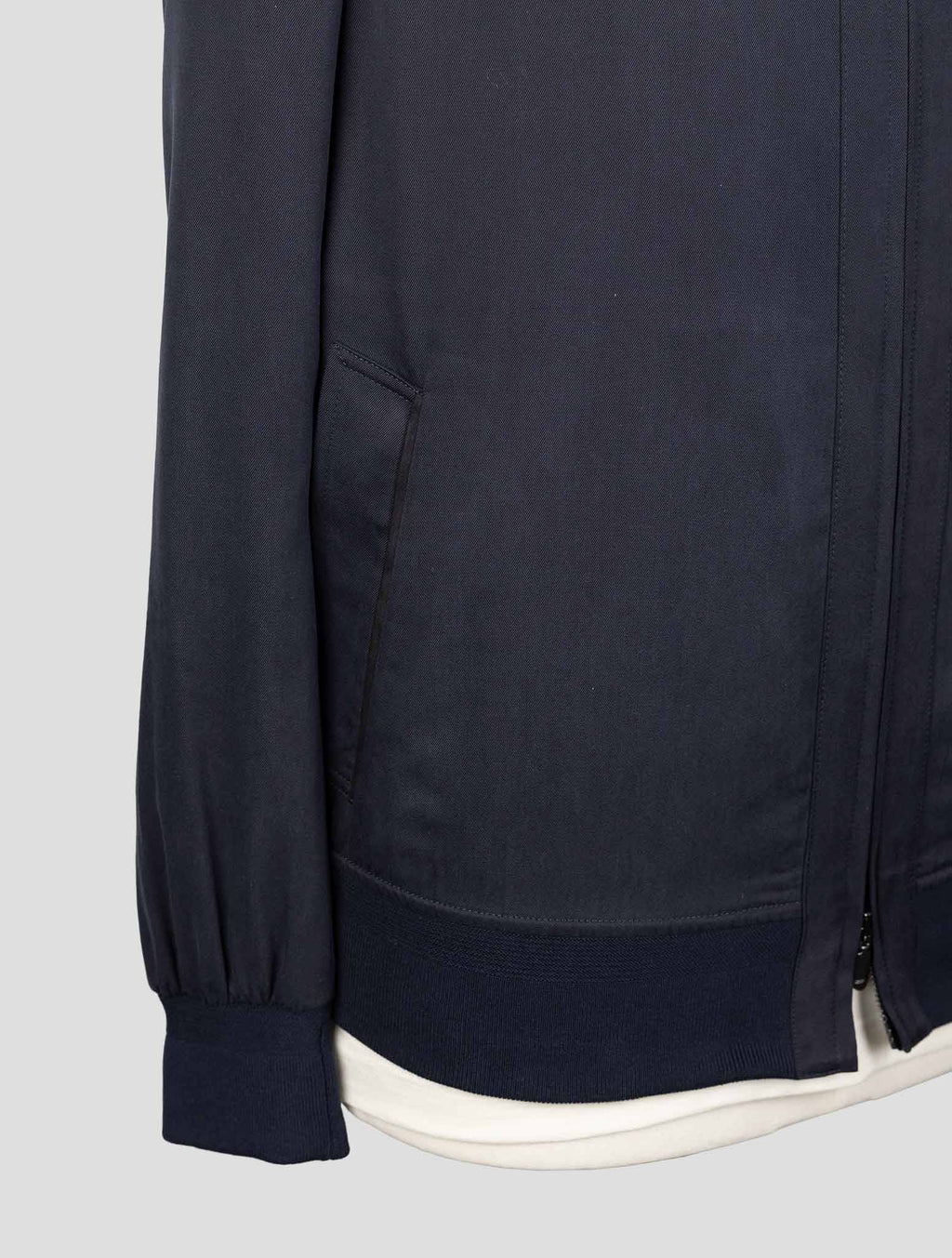Cesare Attolini Blue Silk Coat ACZ4 3