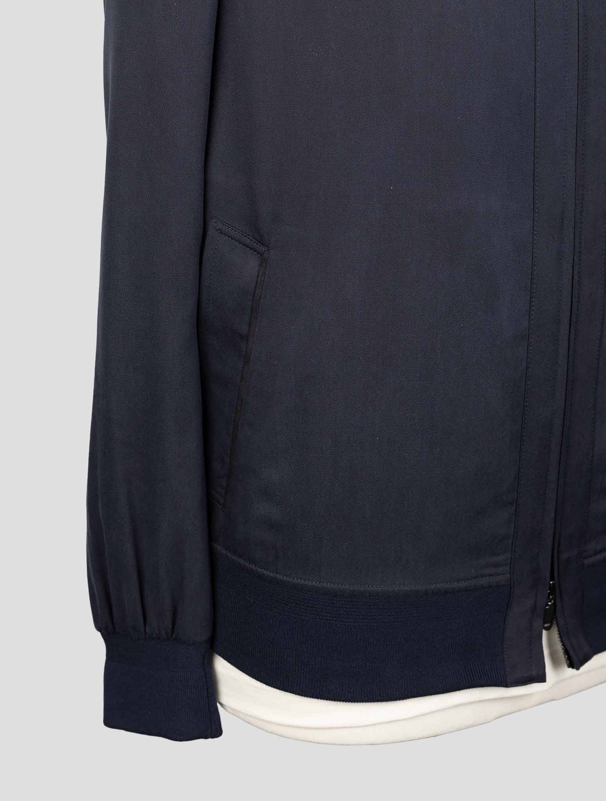 Cesare Attolini Blue Silk Coat ACZ4 3