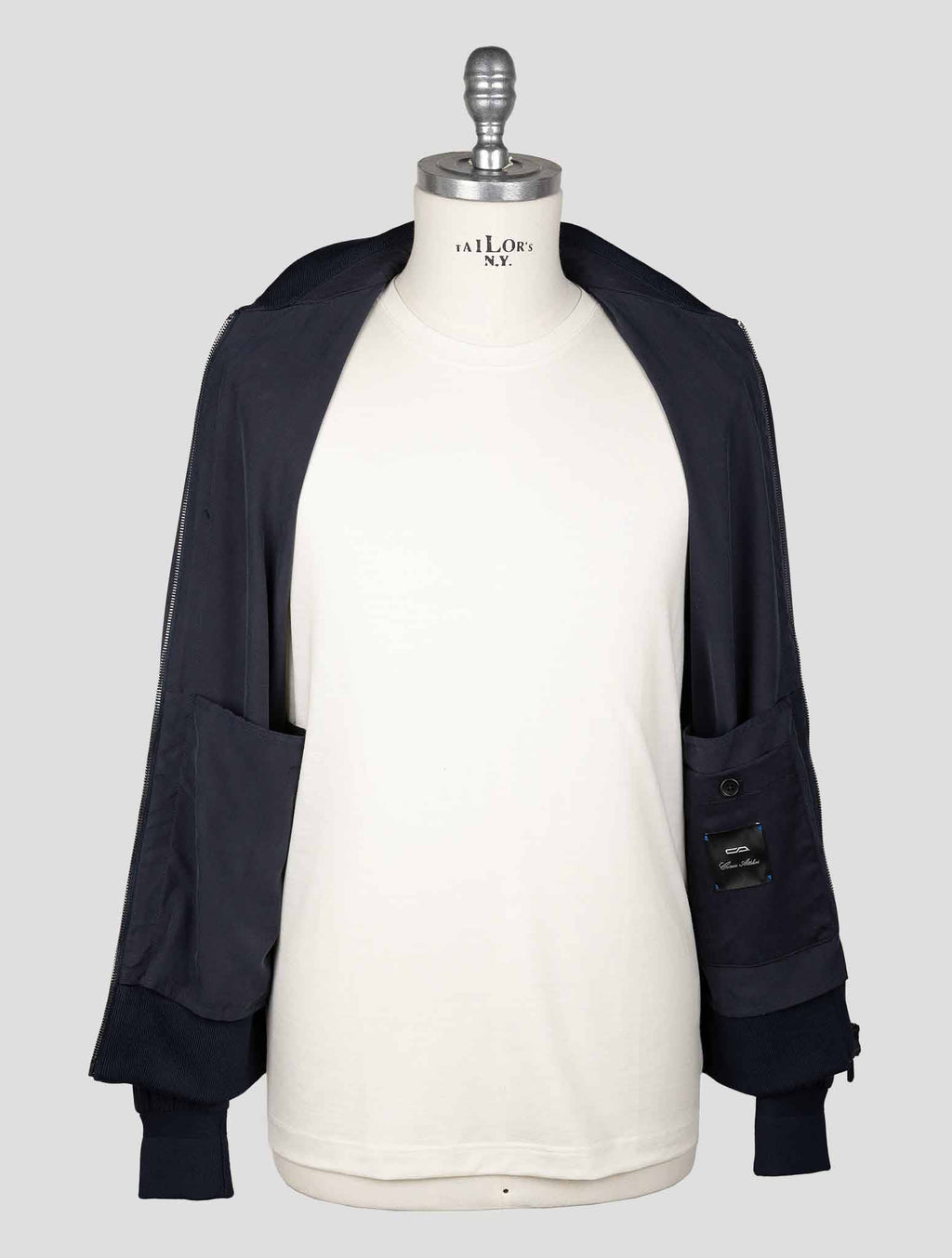 Cesare Attolini Blue Silk Coat ACZ4 7