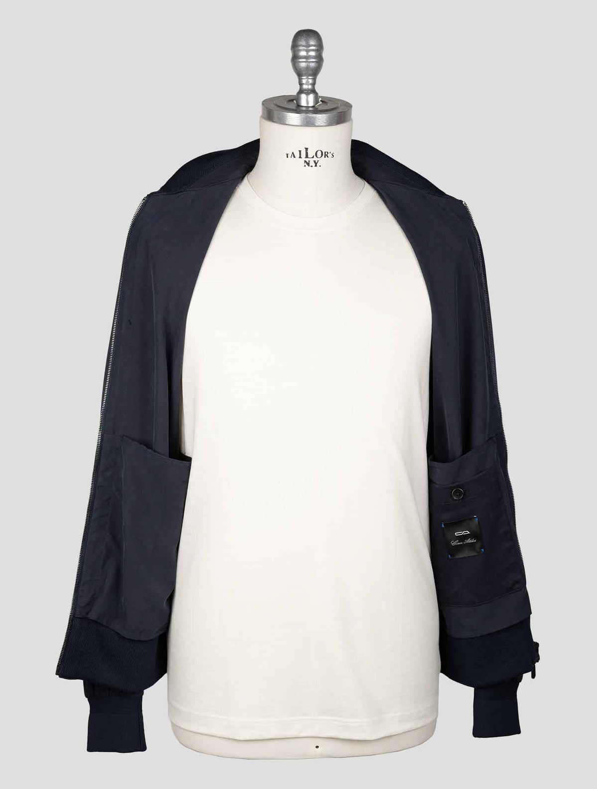 Cesare Attolini Blue Silk Coat ACZ4 7