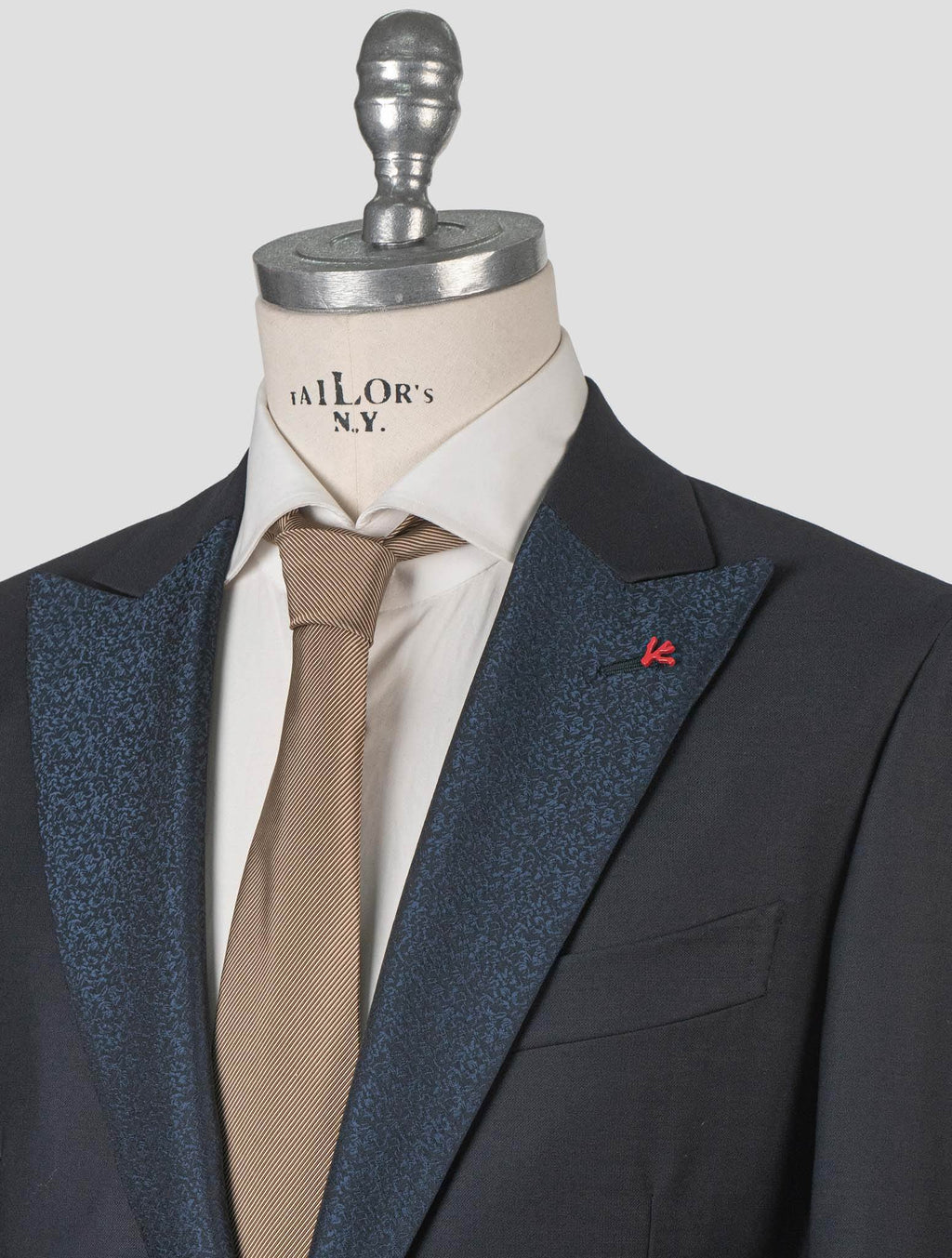 Isaia Blue Wool 130's Tuxedo Suit