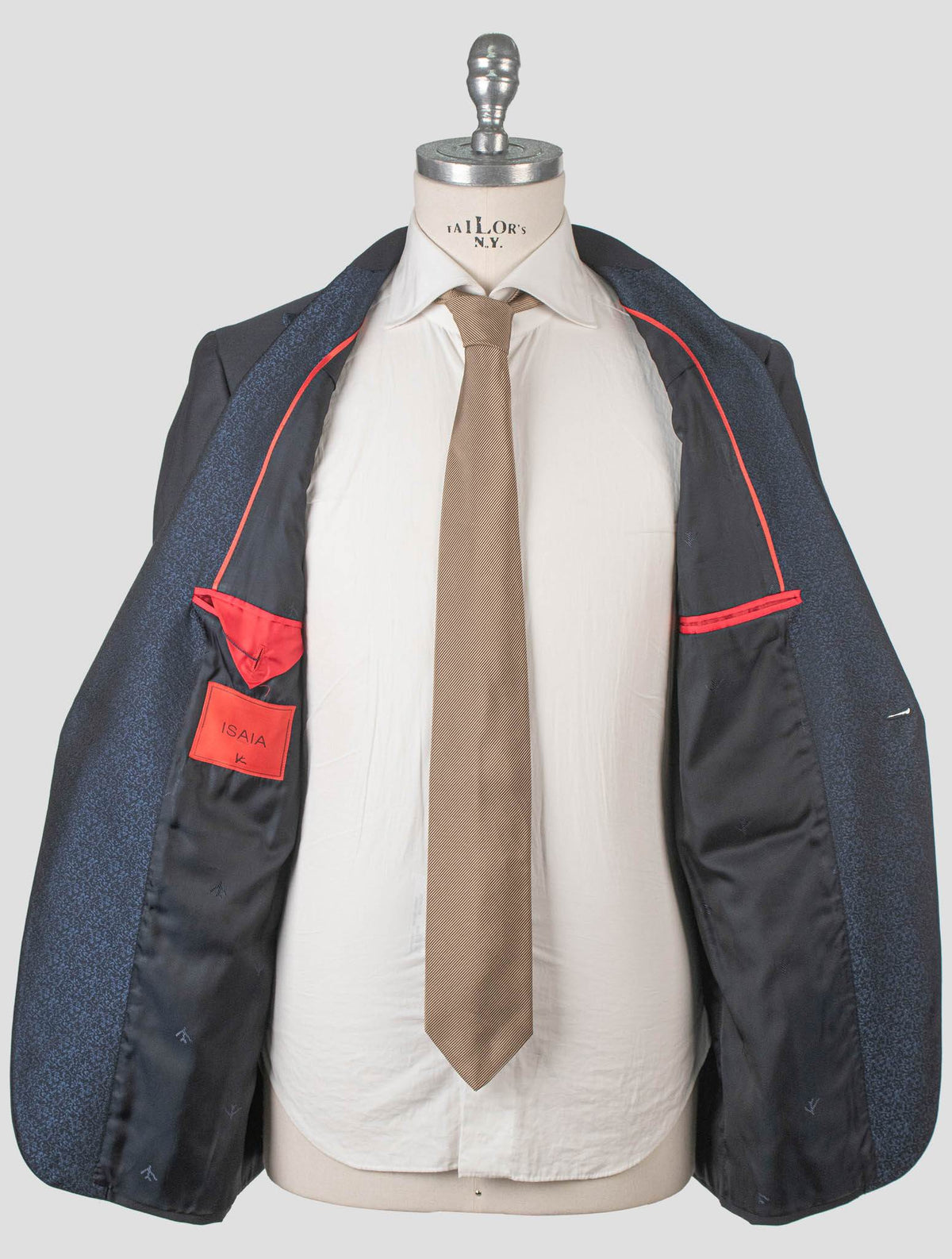 Isaia Blue Wool 130's Tuxedo Suit