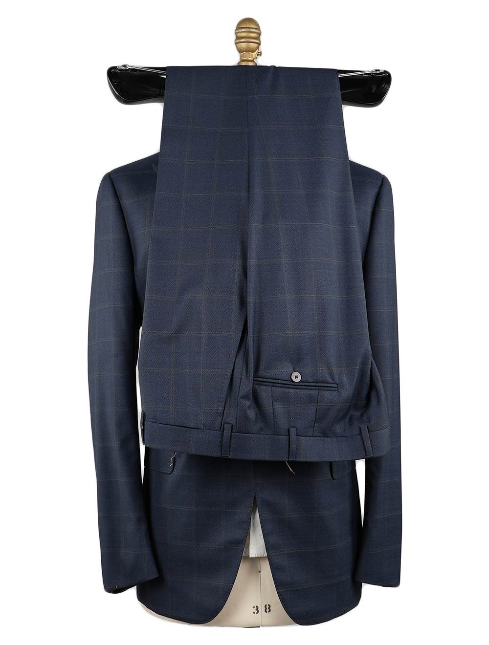 Isaia Blue Brown Wool 140'S Suit