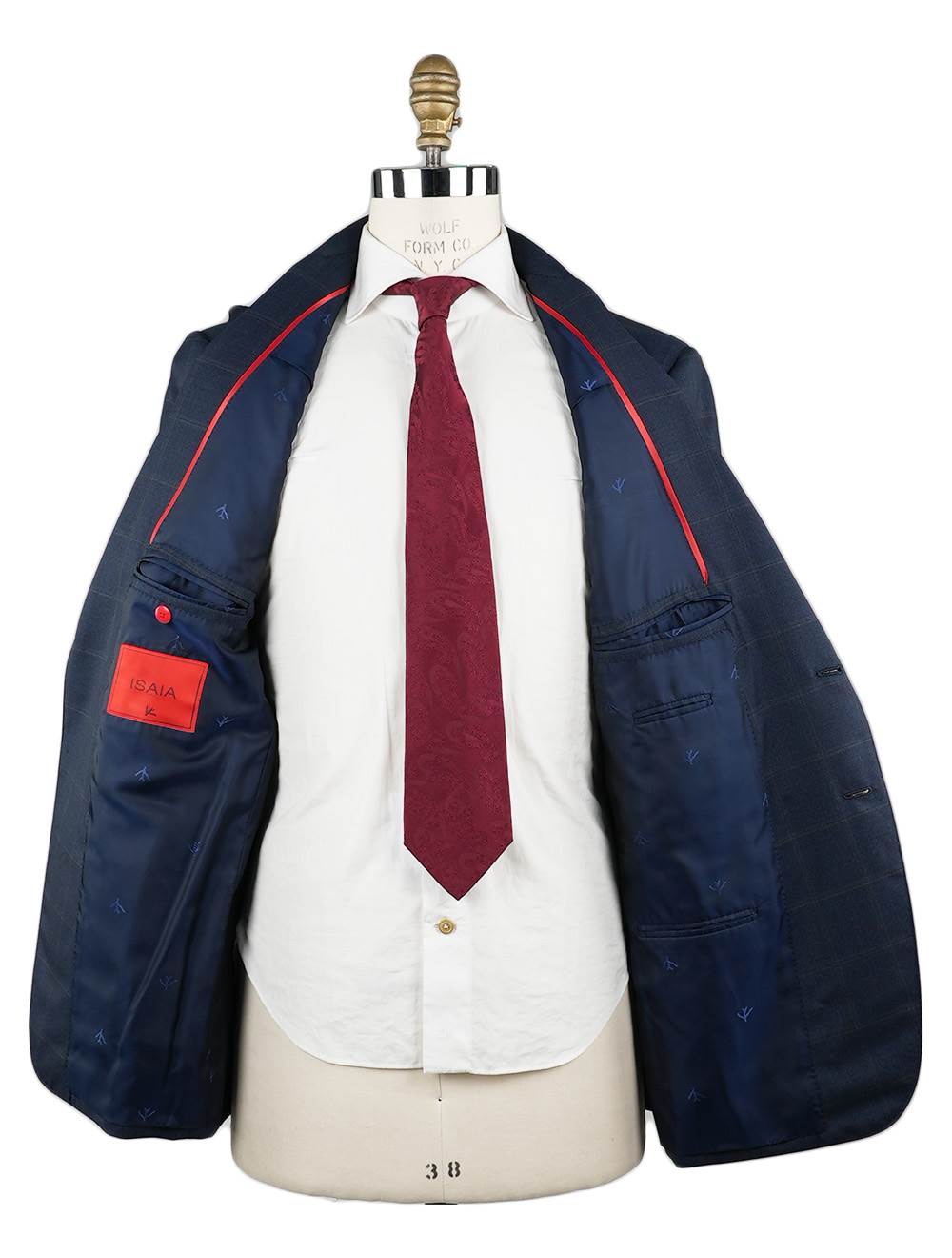 Isaia Blue Brown Wool 140'S Suit
