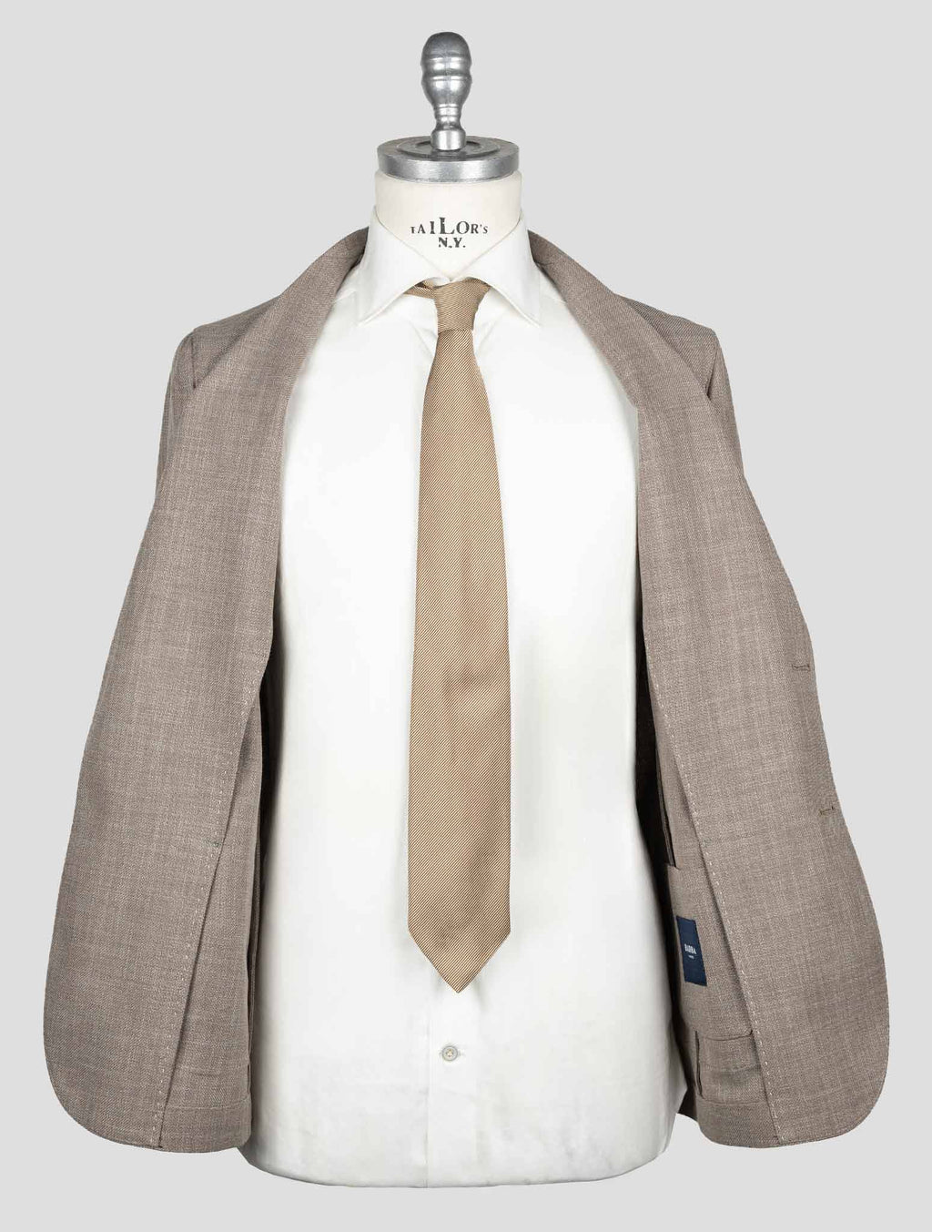 Barba Napoli Taupe Cotton Virgin Wool Blazer BBZ1 5