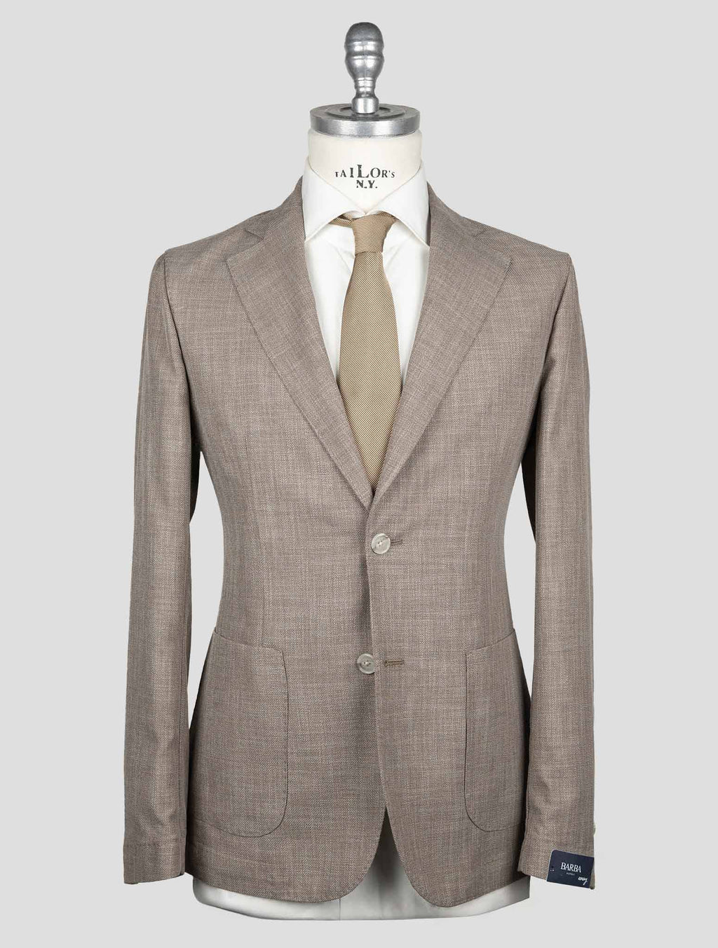 Barba Napoli Taupe Cotton Virgin Wool Blazer BBZ1 6