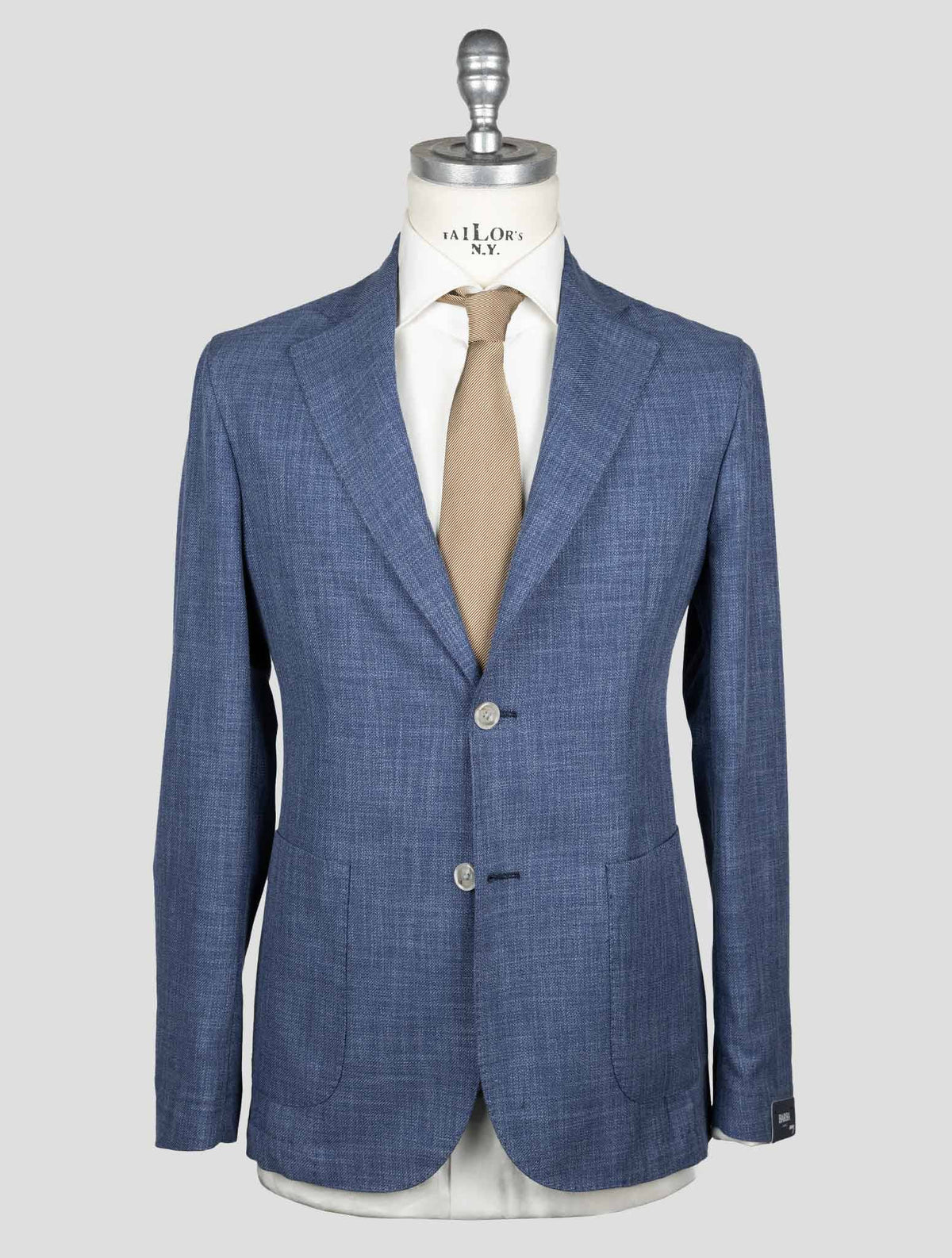 Barba Napoli Blue Cotton Virgin Wool Blazer BBZ2 7