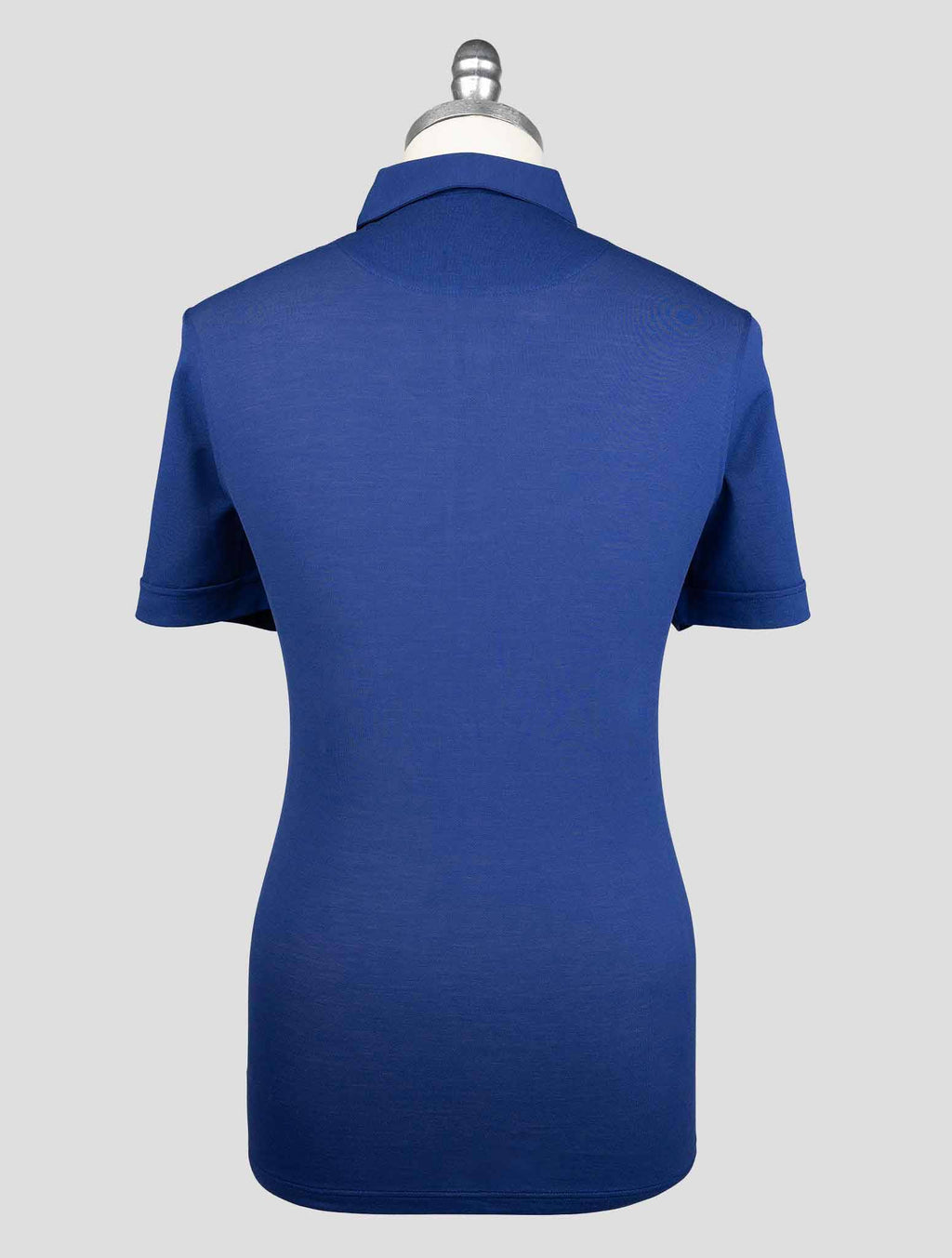 Kiton Blue Cotton Polo Half Zip 4